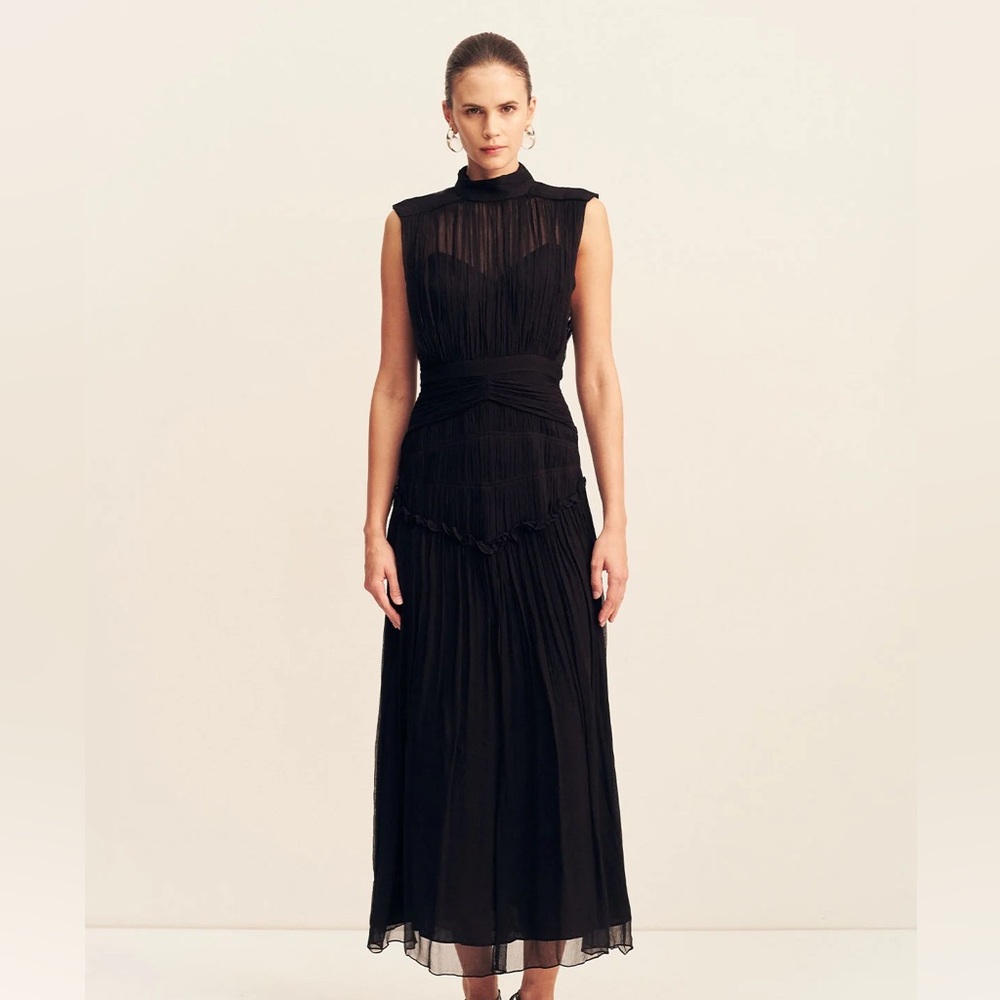 Shona Joy Clemence High Neck Midi Dress